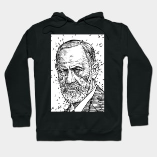 SIGMUND FREUD ink portrait .2 Hoodie